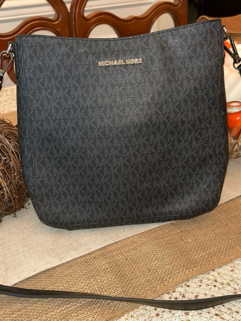 Michael Kors Black Signature Crossbody Bag